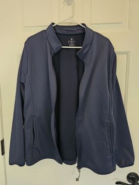 Med Couture Navy Blue Women's Scrub Jacket